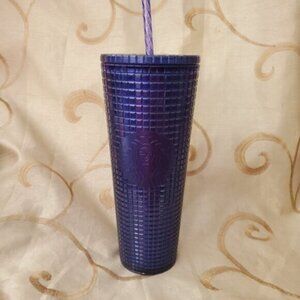 Starbucks Cobalt Blue Grid Tumbler (NWT)